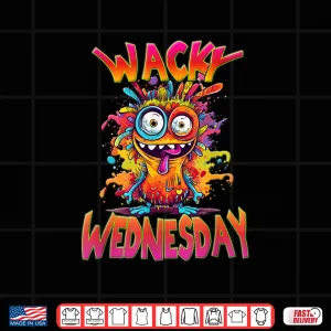 Design Wacky Wednesday Men Woman and Kids Outfit for School Funny Shirt 1