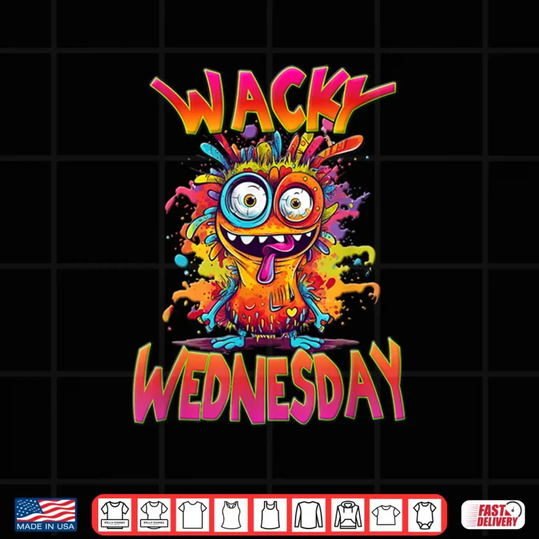 Design Wacky Wednesday Men Woman and Kids Outfit for School Funny Shirt 1