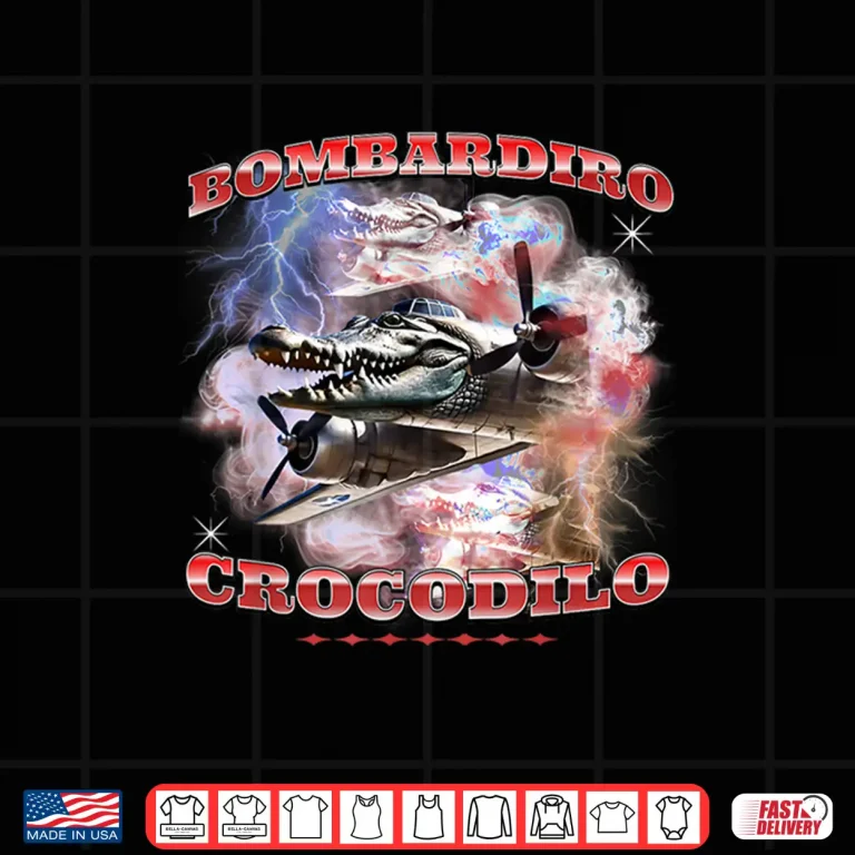 Design Bombardiro Crocodilo Italian Brainrot Meme Crocodile Shirt