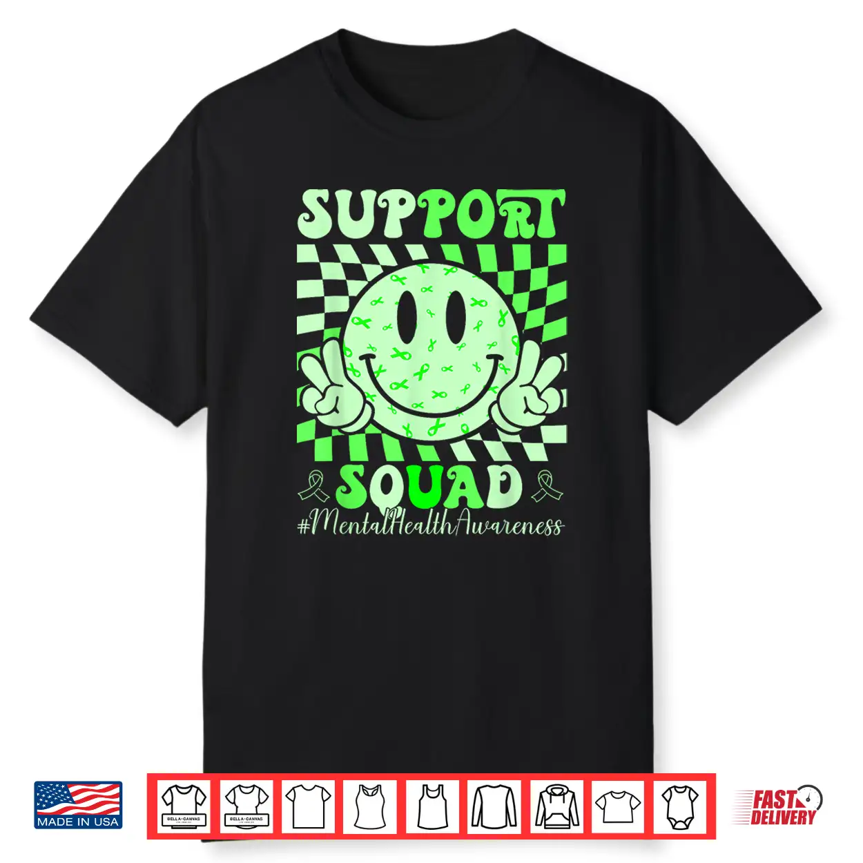 Mental Health Matters Awareness Support Squad Green Ribbon Shirt Mental Health Matters Awareness Support Squad Green Ribbon Shirt