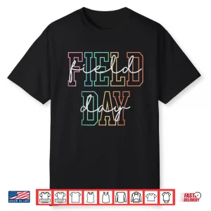 Black-T-Shirt-School Field Day Happy Field Day Tee Teacher Life Summer Shirt