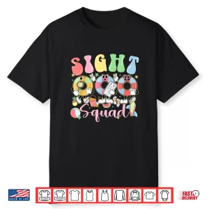 Black-T-Shirt-Sight Squad Summer Vibes Funny Optometry Ophthalmologist Shirt