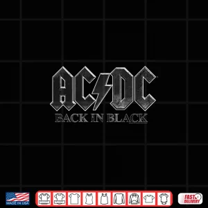 Design AC DC Back in Black North America PWRUP 2025 Tour Premium Shirt 1