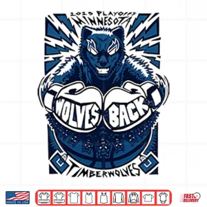 Design Minnesota Timberwolves 2025 Playoffs Wolves Back Shirt