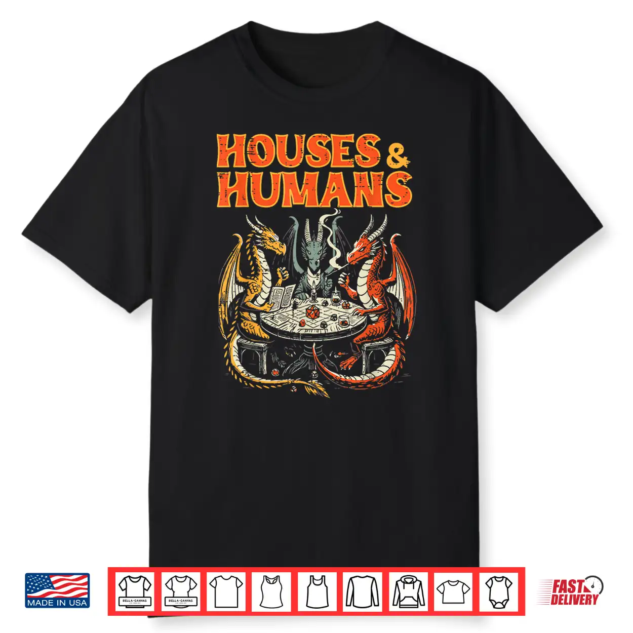 Gaming Houses Humans Funny Rpg Parody Gamer Shirt Gaming Houses Humans Funny Rpg Parody Gamer Shirt