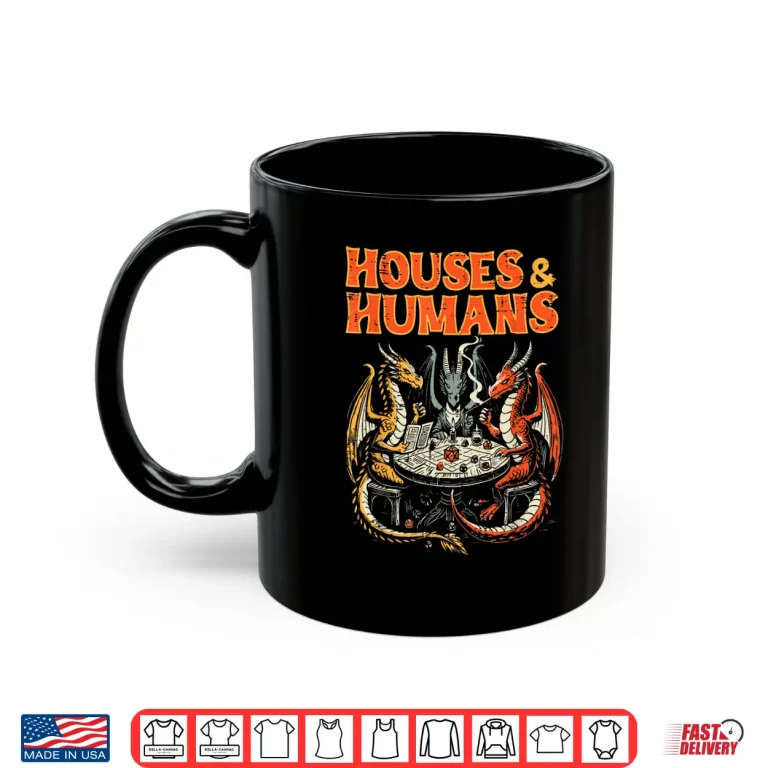 Mug Gaming Houses Humans Funny Rpg Parody Gamer Shirt 2