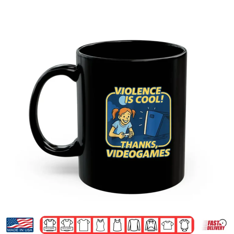 Mug Violence Is Cool Thanks Video Games Shirt 2