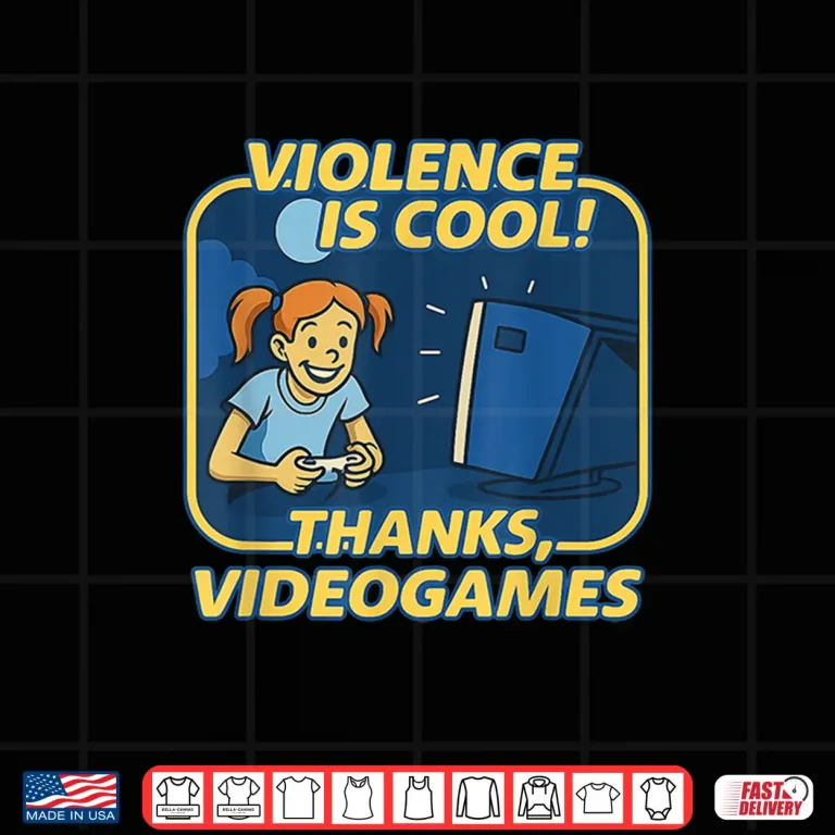 Design Violence Is Cool Thanks Video Games Shirt 2