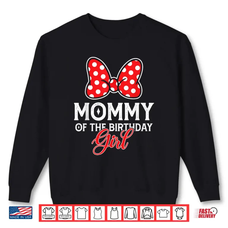 Sweatshirt Mommy Of The Birthday Girl Cute Pink Family Matching Party Shirt