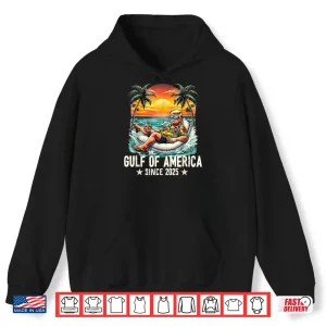 Hoodie Gulf Of US America Est 2025 Retro Vintage Beach Shirt 2
