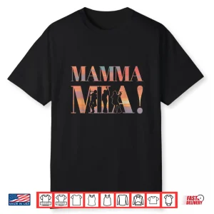 Mamma Mia Retro Disco Dancing Silhouette 70S Vibes Shirt