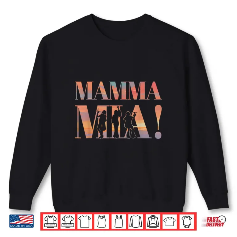 Sweatshirt Mamma Mia Retro Disco Dancing Silhouette 70s Vibes Shirt 2