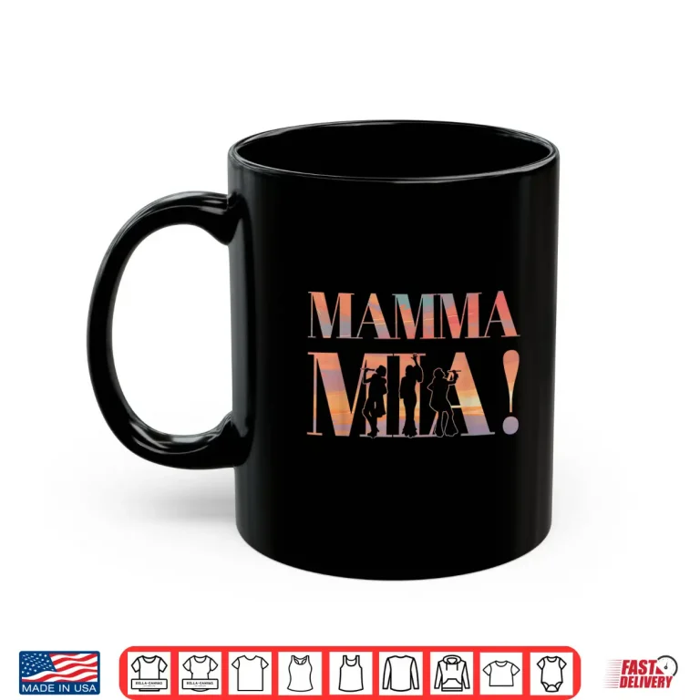 Mug Mamma Mia Retro Disco Dancing Silhouette 70s Vibes Shirt 2