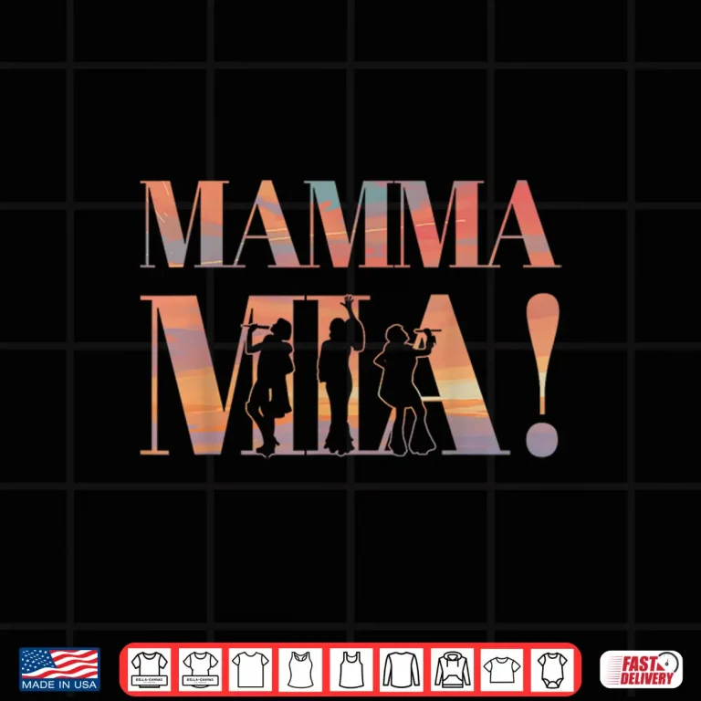 Design Mamma Mia Retro Disco Dancing Silhouette 70s Vibes Shirt 2