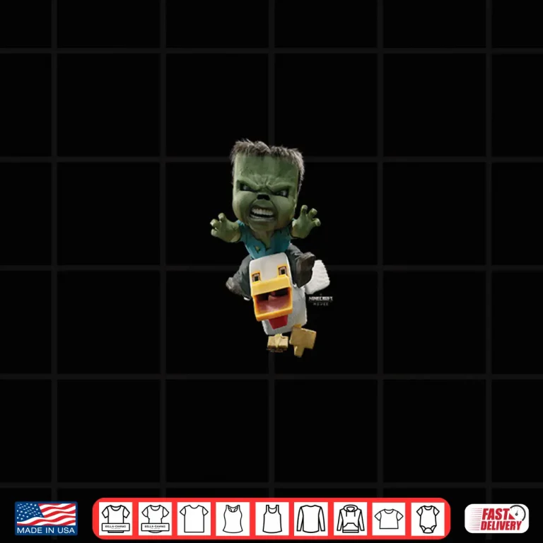 Design A Minecraft Movie Chicken Jockey Baby Zombie Attack Shirt