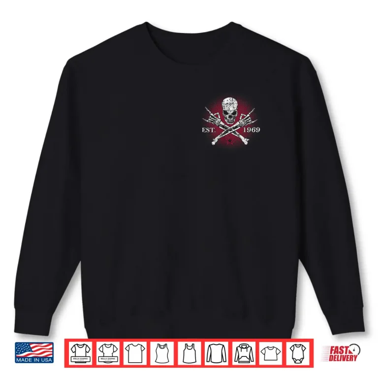 Sweatshirt Gen X Est. 1969 The Badass Generation Skull Skeleton Shirt