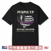 Purple Up Military Child Daughter Dandelion For Girls Shirt