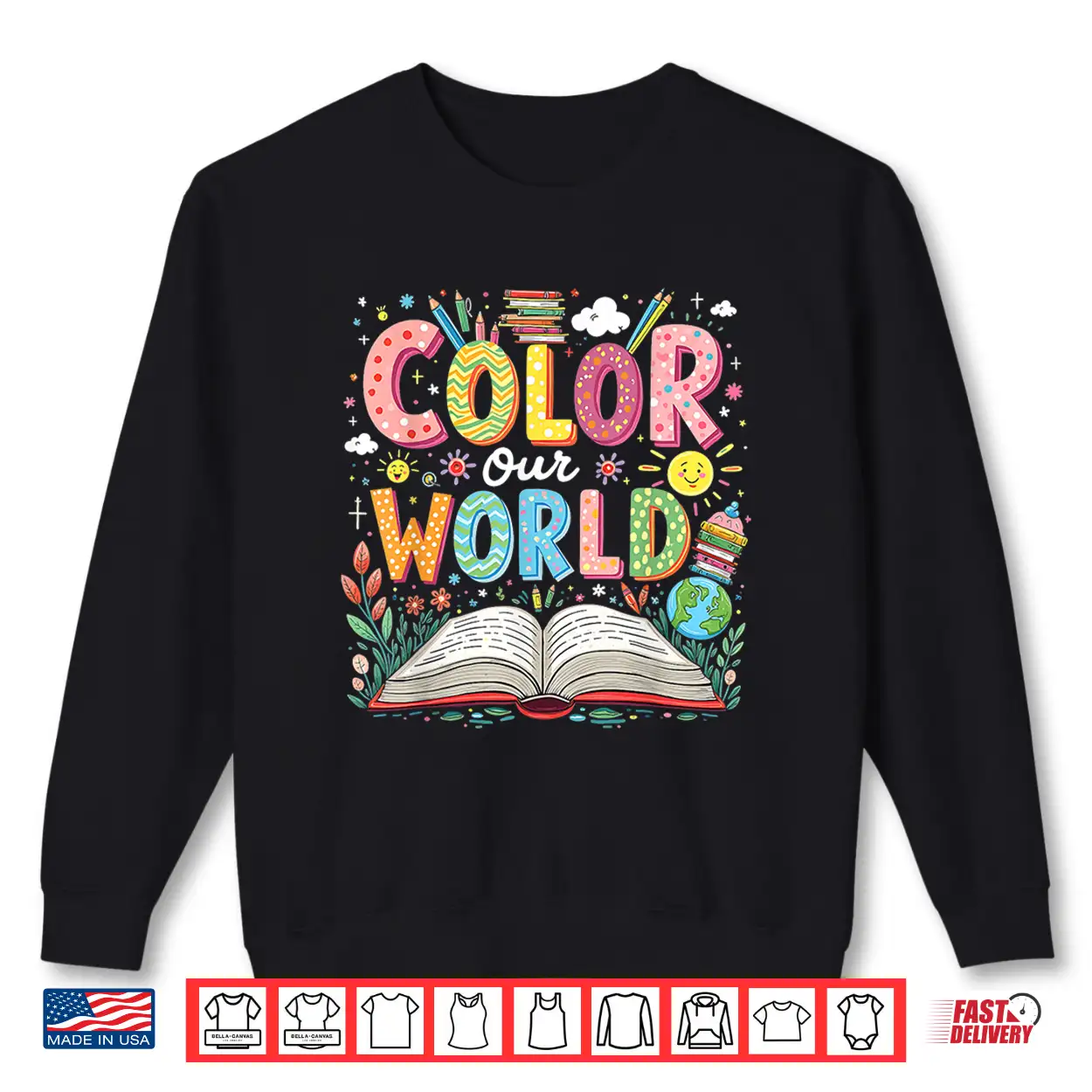 Color Our World Book Reading Program 2025 Summer Shirt Color Our World Book Reading Program 2025 Summer Shirt