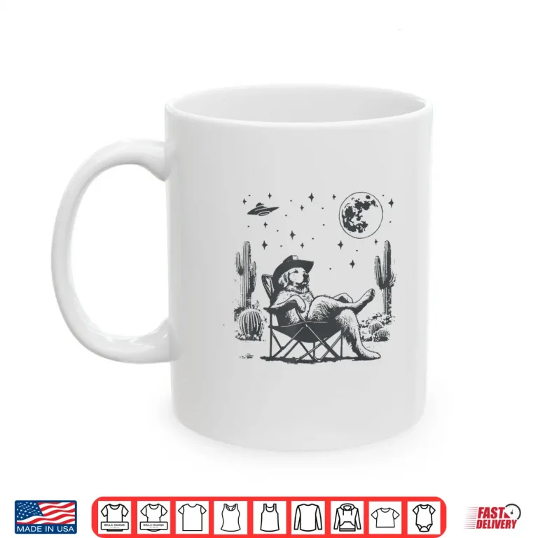 Mug Howdy Golden Retriever Western Cowboy Vintage Dog Lovers Shirt