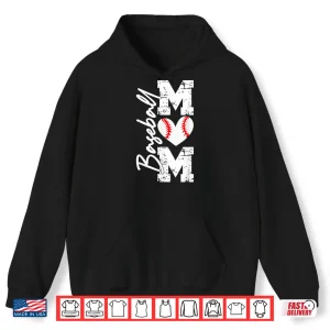 Hoodie Baseball Mom Shirt Mothers Day Gifts Mom Game Day Shirt