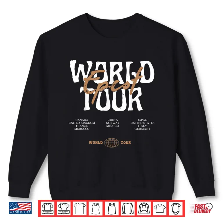 Sweatshirt Drinking Around The World Epcot Drinking World Showcase Team Shirt