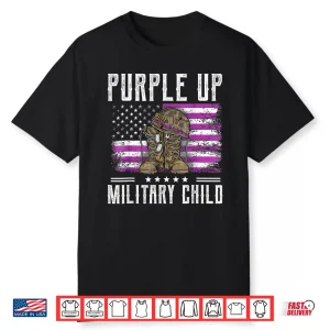 Purple Up For Military Child Flag Military Child Month Shirt