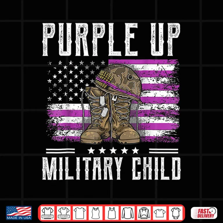 Design Purple Up For Military Child Flag Military Child Month Shirt