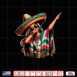 Design Cinco De Mayo Dabbing Mexican Women Funny Cinco de Mayo Shirt