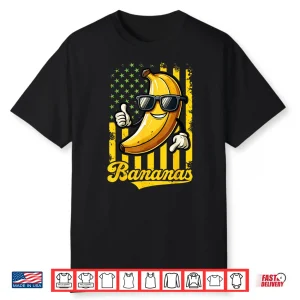 Graphic Bananas Proud Name Retro American Flag Bananas Lover Shirt