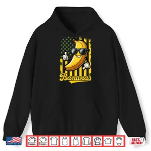 Hoodie Graphic Bananas Proud Name Retro American Flag Bananas Lover Shirt