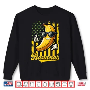 Sweatshirt Graphic Bananas Proud Name Retro American Flag Bananas Lover Shirt