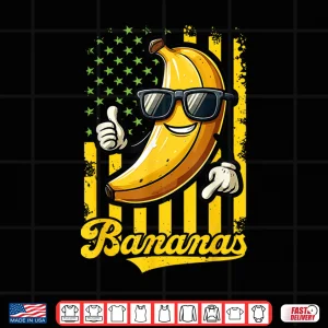 Design Graphic Bananas Proud Name Retro American Flag Bananas Lover Shirt