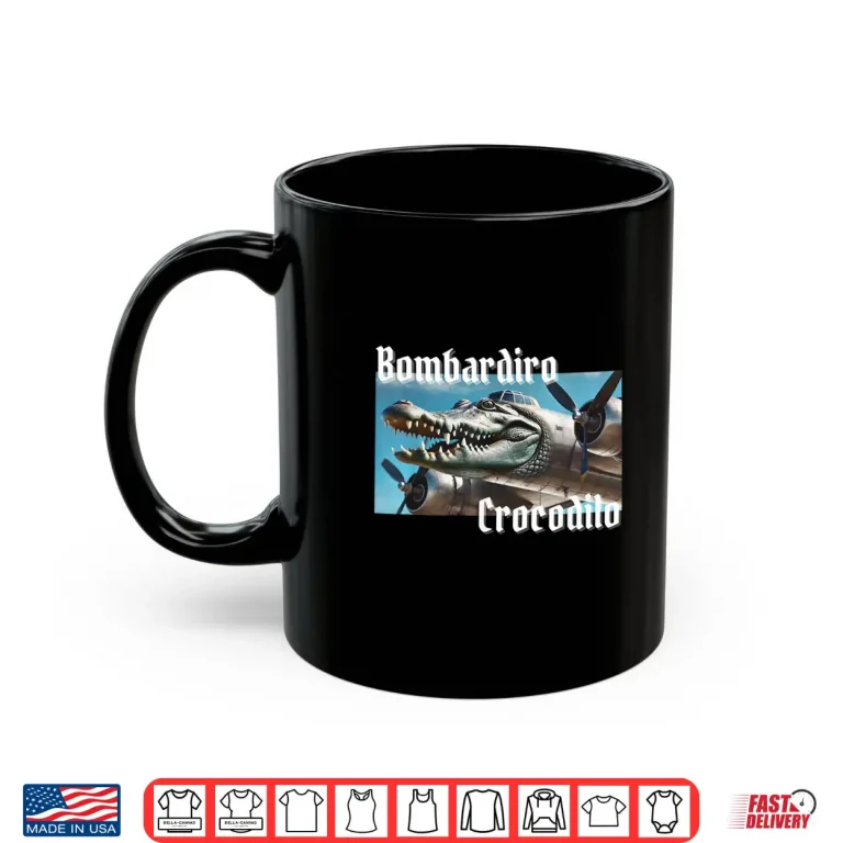 Mug Bombardiro Bombardino Crocodilo Funny Italian Brainrot Meme Shirt