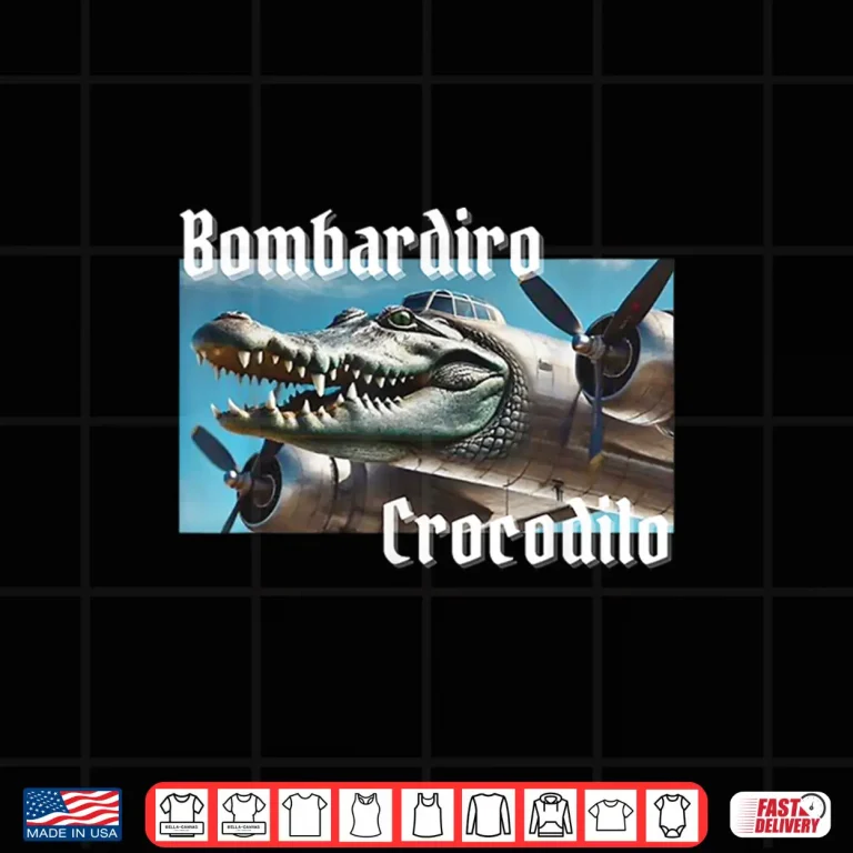 Design Bombardiro Bombardino Crocodilo Funny Italian Brainrot Meme Shirt