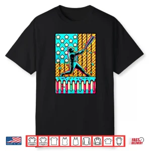 Ice Cream Drip Baseball Stuff Drip For Boys American Flag Shirt