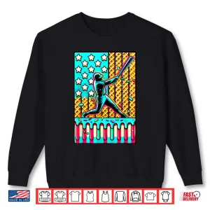 Ice Cream Drip Baseball Stuff Drip For Boys American Flag Shirt 2 Sweatshirt Ice Cream Drip Baseball Stuff Drip For Boys American Flag Shirt