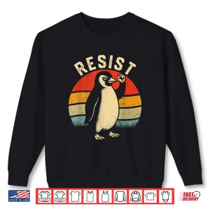 Sweatshirt Resist Penguin Retro Resist Graphic Shirt