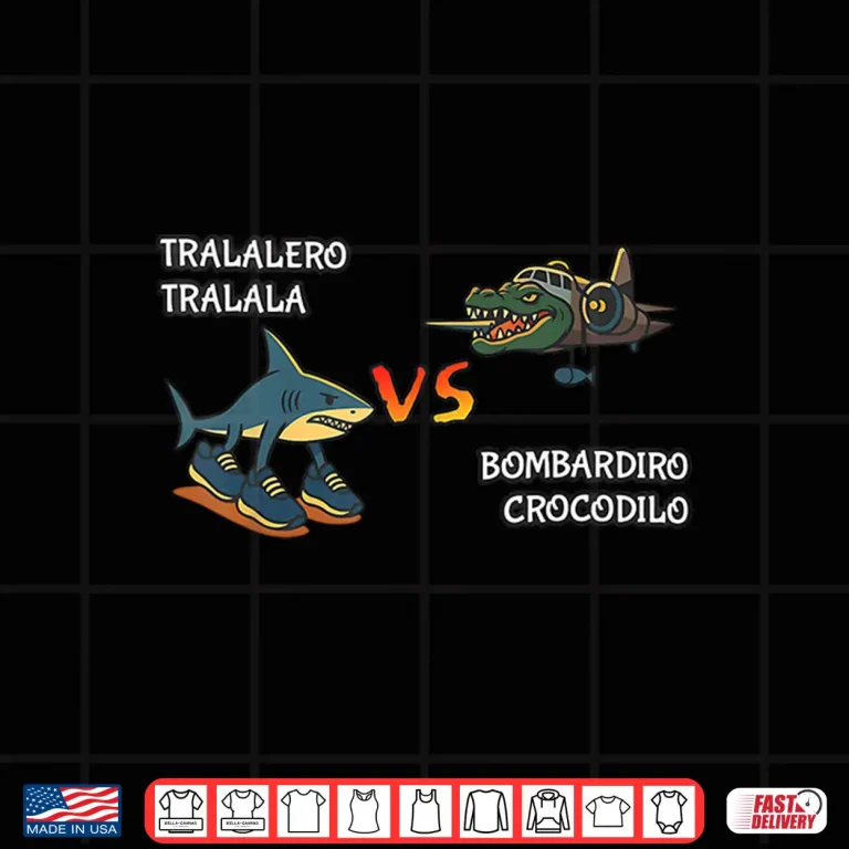 Design Tralalero Tralala Brainrot Meme Bombardino Crocodilo Italian Shirt
