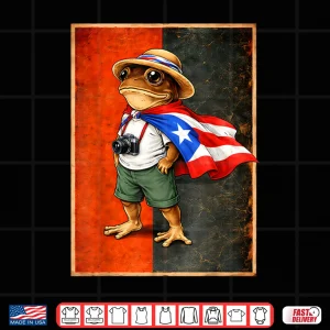 Coqui Frog Puerto Rico Flag Puerto Rican Taino Boricua Shirt