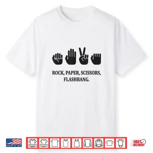 Funny Funny Rock Paper Scissors Flash Sign Funny Shirt