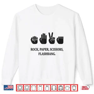 Sweatshirt Funny Funny Rock Paper Scissors Flash Sign Funny Shirt