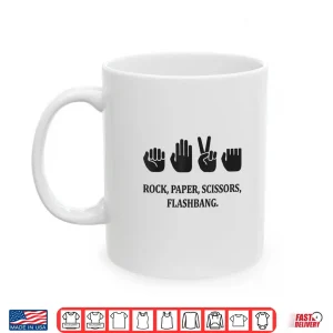 Mug Funny Funny Rock Paper Scissors Flash Sign Funny Shirt