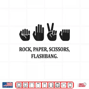 Design Funny Funny Rock Paper Scissors Flash Sign Funny Shirt
