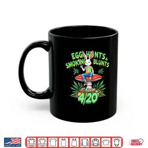 Mug Bunny 420 Marijuana Egg Hunts Smoking Blunts Easter Shirt