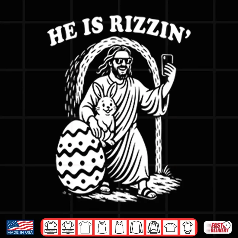 Design Jesus Bunny He Is Rizzin Easter Shirt