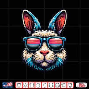 Design Cool Easter Bunny Face with Sunglasses Shirt