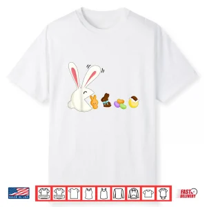 Happy Easter Bunny Eating Candy Funny Boys Girls Kids Easter Shirt