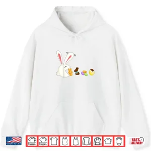 Hoodie Happy Easter Bunny Eating Candy Funny Boys Girls Kids Easter Shirt