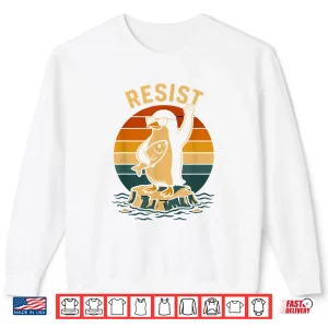Sweatshirt Funny Penguin Resist Penguins Protest Against Tariffs Cool Shirt