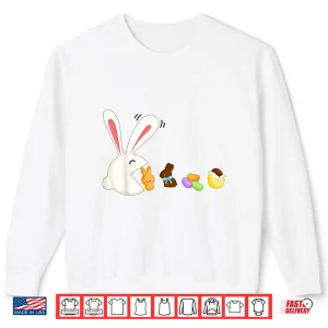 Sweatshirt Happy Easter Bunny Eating Candy Funny Boys Girls Kids Easter Shirt